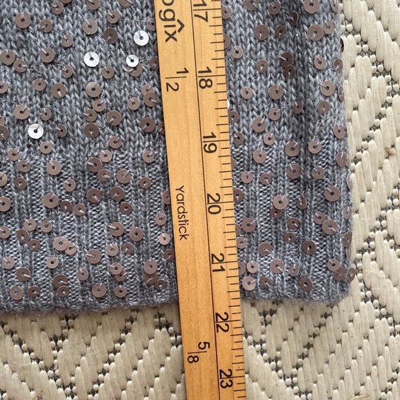 NWOT J Crew Womens Mohair Blend Sweater Size XS Gray Sequins Embellished HOLIDAY - Picture 11 of 11
